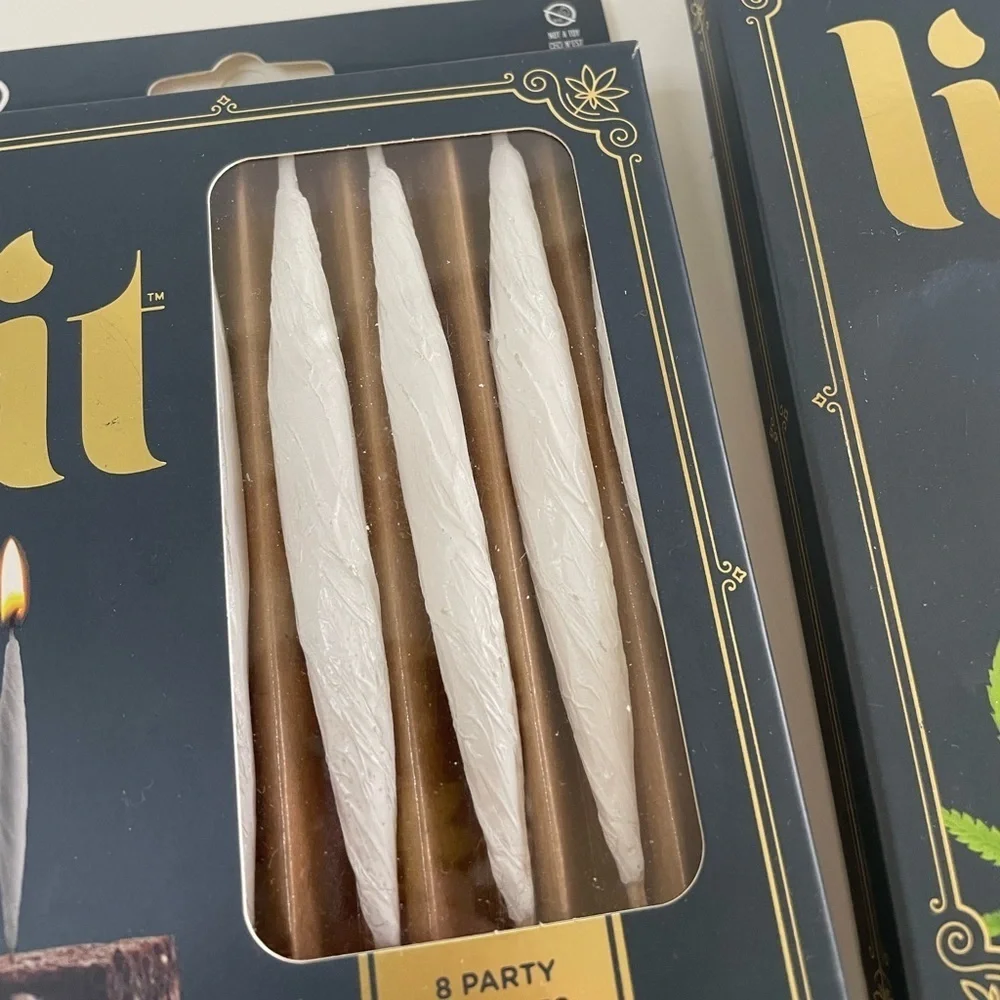 Set of 2 NWT Urban Outfitters Lit Party Candles